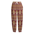 Indian Hamsa Hand Print Fleece Lined Knit Pants
