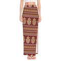 Indian Hamsa Hand Print High Slit Maxi Skirt