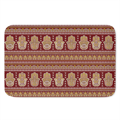 Indian Hamsa Hand Print Indoor Door Mat