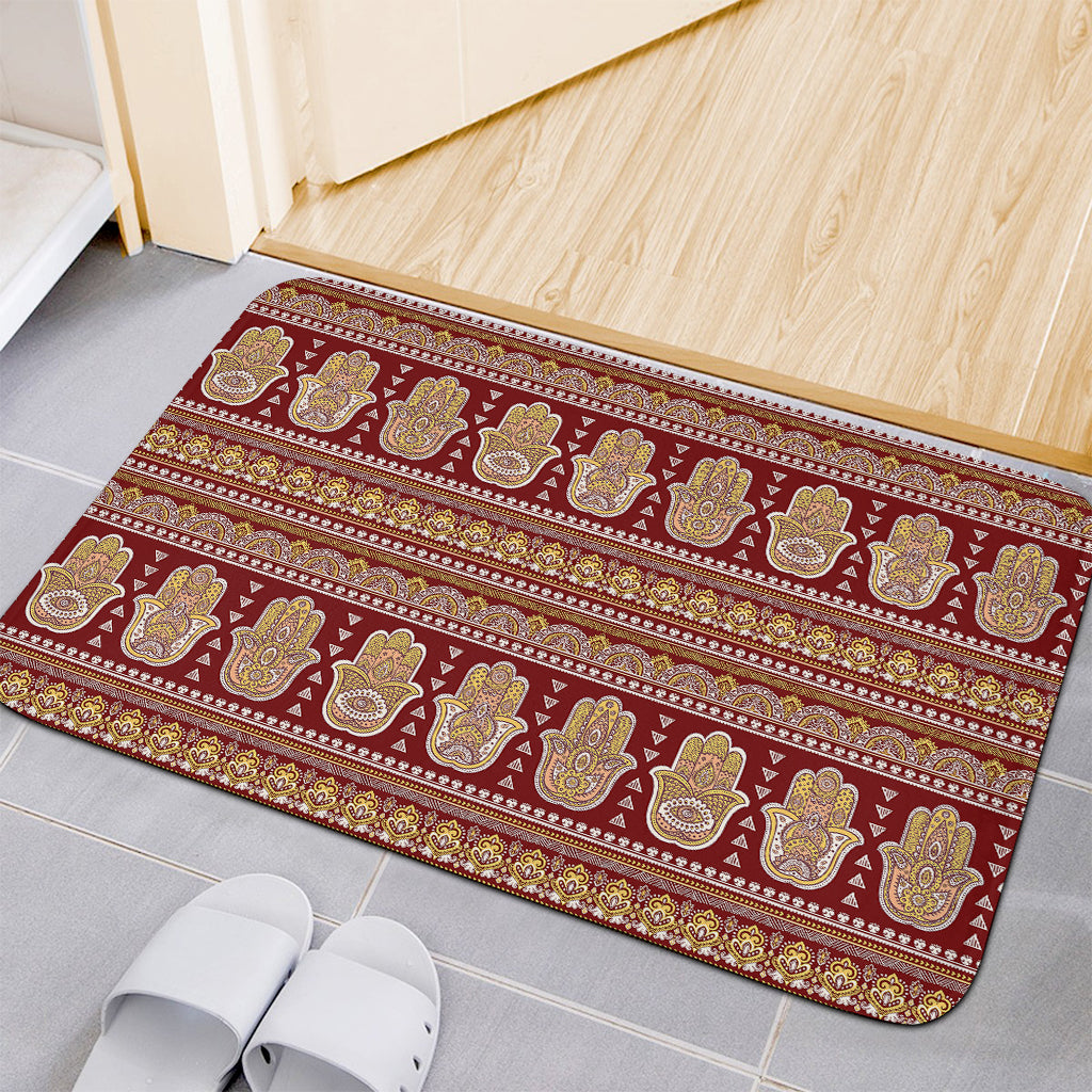 Indian Hamsa Hand Print Indoor Door Mat