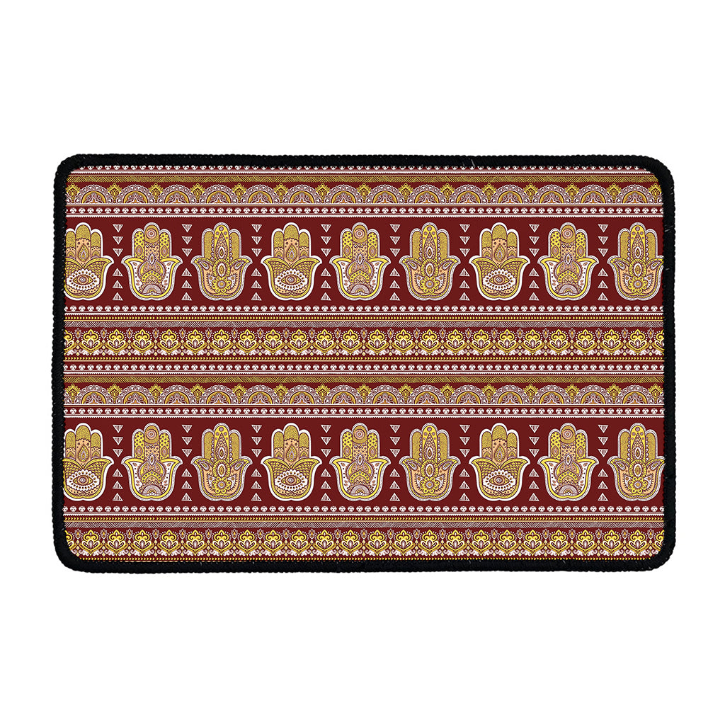 Indian Hamsa Hand Print Kitchen Mat