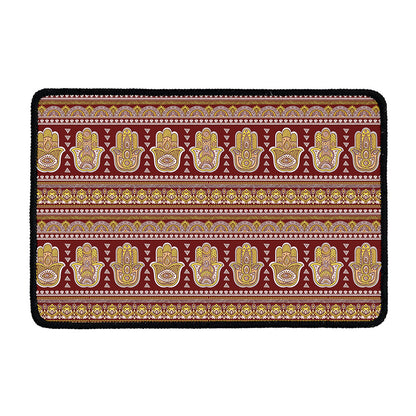 Indian Hamsa Hand Print Kitchen Mat