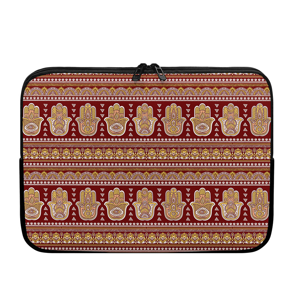 Indian Hamsa Hand Print Laptop Sleeve