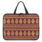 Indian Hamsa Hand Print Laptop Sleeve With Handle