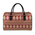 Indian Hamsa Hand Print Leather Duffel Bag