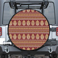 Indian Hamsa Hand Print Leather Spare Tire Cover