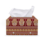 Indian Hamsa Hand Print Leather Tissue Box Cover