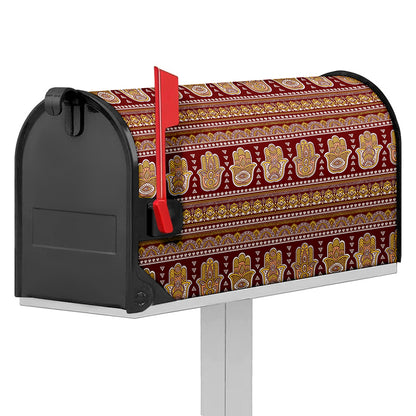 Indian Hamsa Hand Print Mailbox Cover