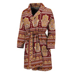 Indian Hamsa Hand Print Men's Bathrobe