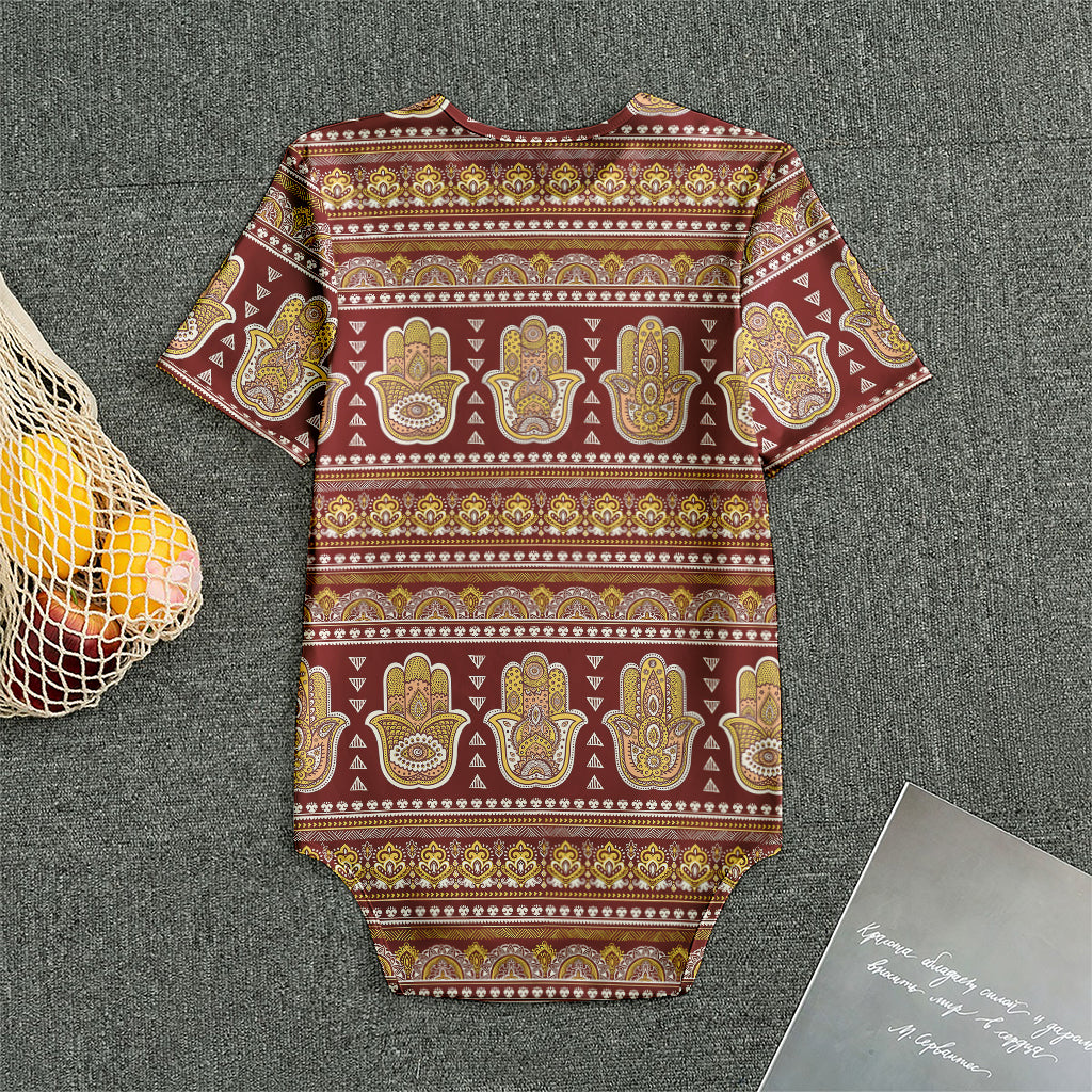 Indian Hamsa Hand Print Men's Bodysuit