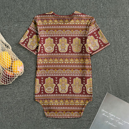 Indian Hamsa Hand Print Men's Bodysuit