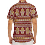 Indian Hamsa Hand Print Men's Deep V-Neck Shirt