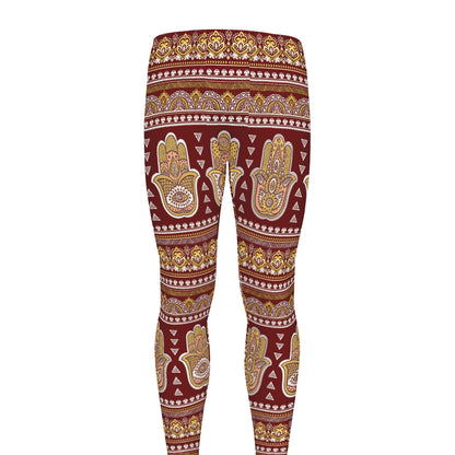 Indian Hamsa Hand Print Men's leggings
