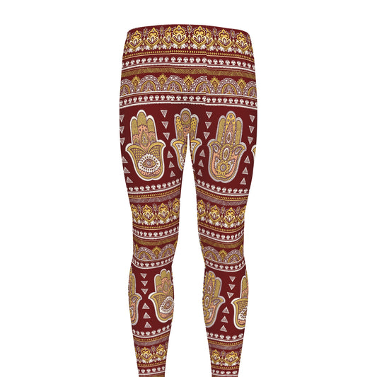 Indian Hamsa Hand Print Men's leggings