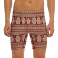 Indian Hamsa Hand Print Men's Long Boxer Briefs