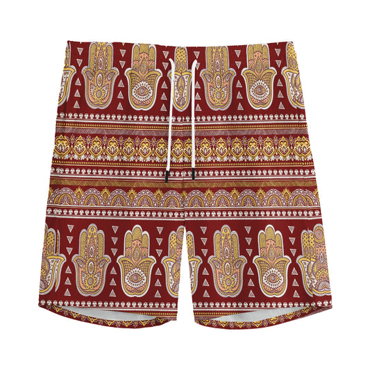 Indian Hamsa Hand Print Men's Sports Shorts