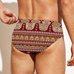 Indian Hamsa Hand Print Men's Swim Briefs