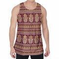 Indian Hamsa Hand Print Men's Velvet Tank Top