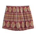 Indian Hamsa Hand Print Mesh Shorts