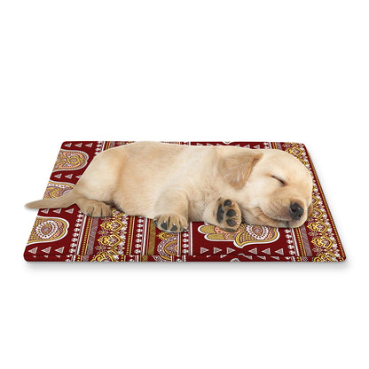 Indian Hamsa Hand Print Pet Cooling Mat Cover