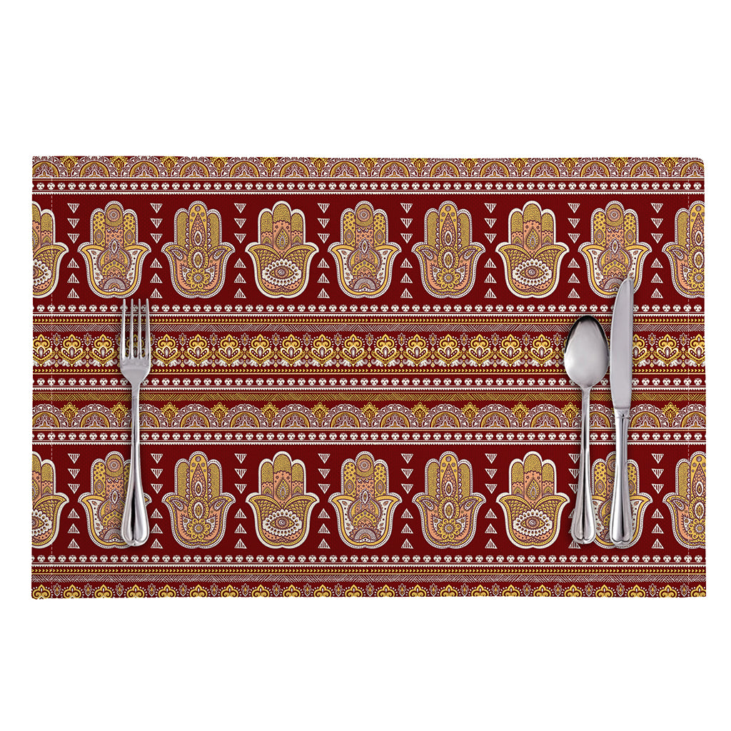 Indian Hamsa Hand Print Placemat