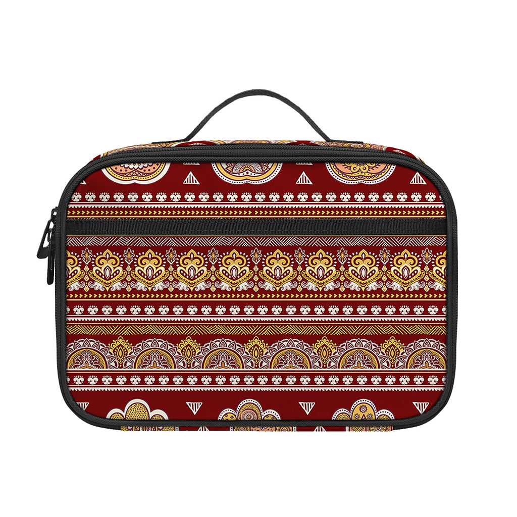 Indian Hamsa Hand Print Portable Lunch Bag