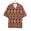 Indian Hamsa Hand Print Rayon Hawaiian Shirt
