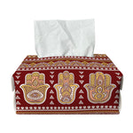Indian Hamsa Hand Print Rectangle Tissue Box Cover