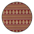 Indian Hamsa Hand Print Round Floor Mat