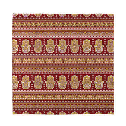 Indian Hamsa Hand Print Silk Bandana