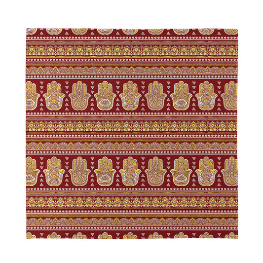Indian Hamsa Hand Print Silk Bandana