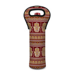 Indian Hamsa Hand Print Single Neoprene Wine Tote