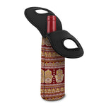 Indian Hamsa Hand Print Single Neoprene Wine Tote