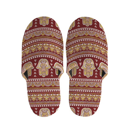 Indian Hamsa Hand Print Slippers