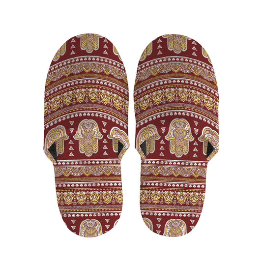 Indian Hamsa Hand Print Slippers
