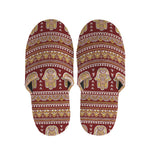 Indian Hamsa Hand Print Slippers
