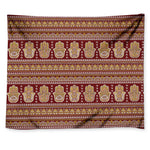 Indian Hamsa Hand Print Tapestry