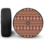 Indian Hamsa Hand Print Tire Cover With Camera Hole