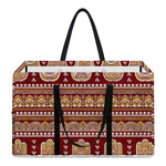 Indian Hamsa Hand Print Utility Tote Bag