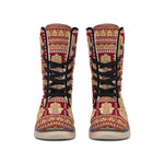 Indian Hamsa Hand Print Winter Boots