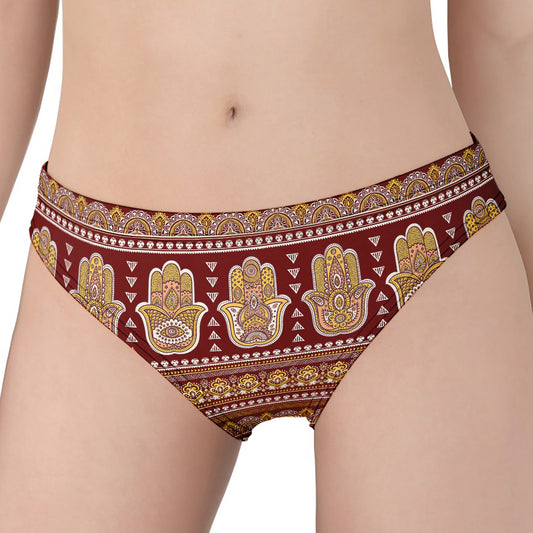 Indian Hamsa Hand Print Women's Panties