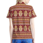 Indian Hamsa Hand Print Women's Polo Shirt