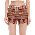 Indian Hamsa Hand Print Women's Split Running Shorts