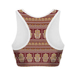 Indian Hamsa Hand Print Women's Sports Bra