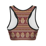 Indian Hamsa Hand Print Women's Sports Bra