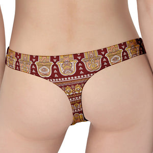 Indian Hamsa Hand Print Women's Thong