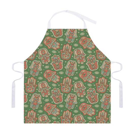 Indian Hamsa Pattern Print Adjustable Apron