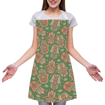 Indian Hamsa Pattern Print Adjustable Apron