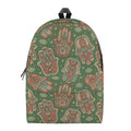 Indian Hamsa Pattern Print School Backpack