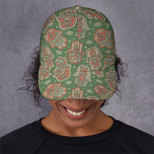 Indian Hamsa Pattern Print Baseball Cap